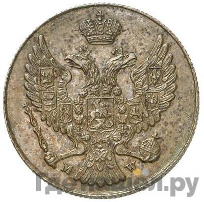 Реверс 3 гроша 1838 года МW Для Польши