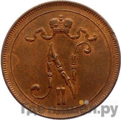 Аверс 10 пенни 1917 года  Для Финляндии