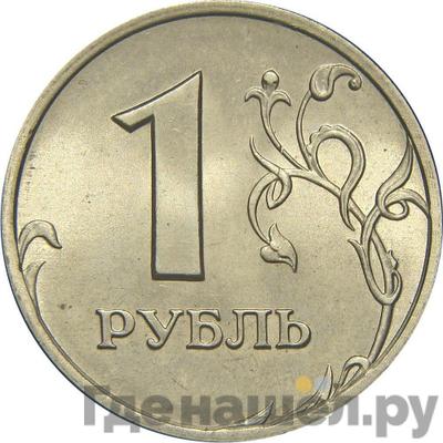 Реверс 1 рубль 2005 года СПМД