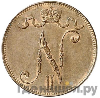 Реверс 5 пенни 1896 года Для Финляндии