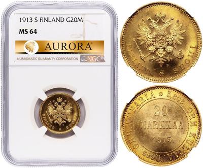 20 марок 1913 года S Для Финляндии
