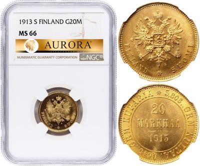 20 марок 1913 года S Для Финляндии
