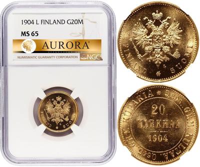 20 марок 1904 года L Для Финляндии