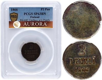 2 пенни 1866 года