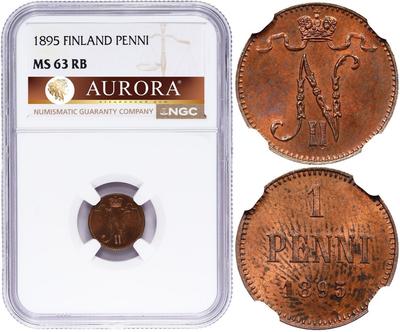 1 пенни 1895 года  Для Финляндии
