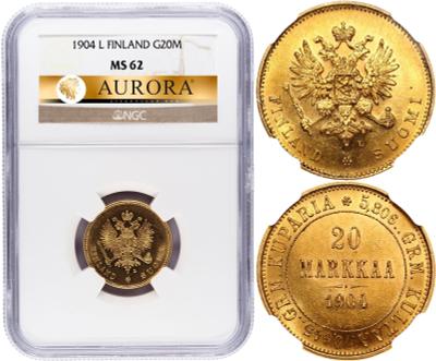 20 марок 1904 года L Для Финляндии