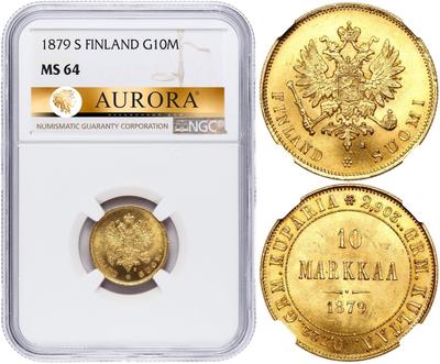 10 марок 1879 года S Для Финляндии