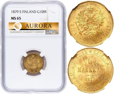 10 марок 1879 года S Для Финляндии