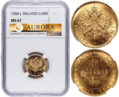 10 марок 1904 года L Для Финляндии