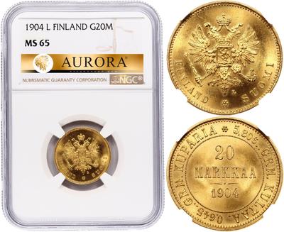 20 марок 1904 года L Для Финляндии