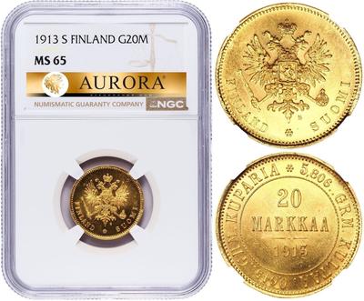 20 марок 1913 года S Для Финляндии