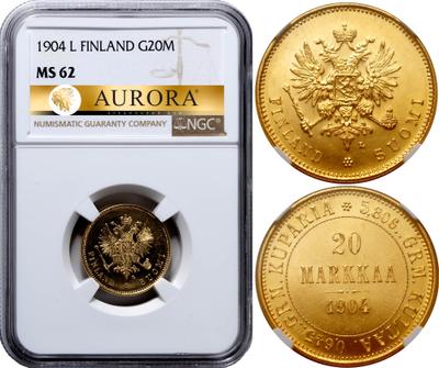 20 марок 1904 года L Для Финляндии