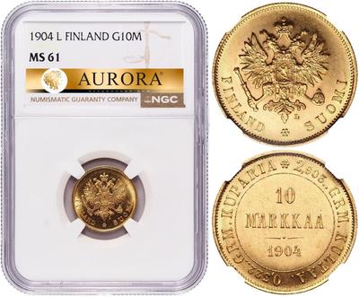 10 марок 1904 года L Для Финляндии