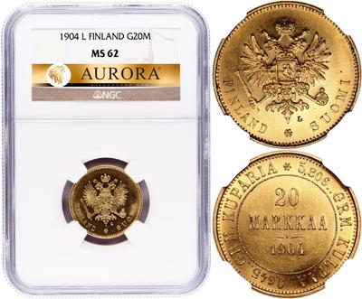 20 марок 1904 года L Для Финляндии