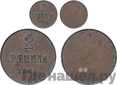 2 пенни 1866 года