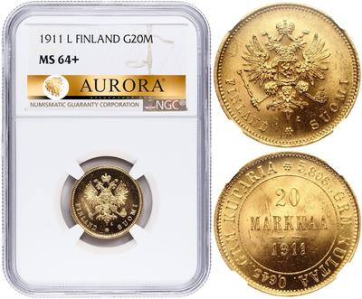 20 марок 1911 года L Для Финляндии