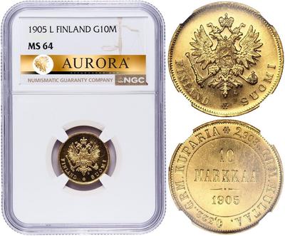 10 марок 1905 года L Для Финляндии