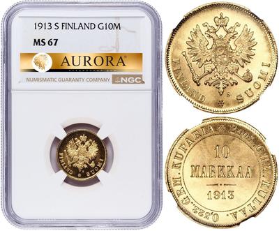 10 марок 1913 года S Для Финляндии