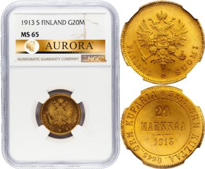 20 марок 1913 года S Для Финляндии