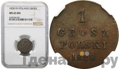 1 грош 1828 года