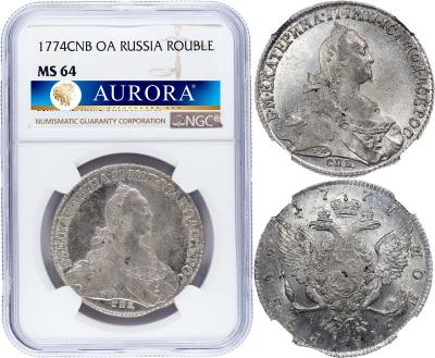 1 рубль 1774 года СПБ ТИ ФЛ