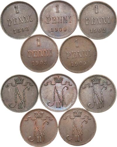 1 пенни 1898 года  Для Финляндии