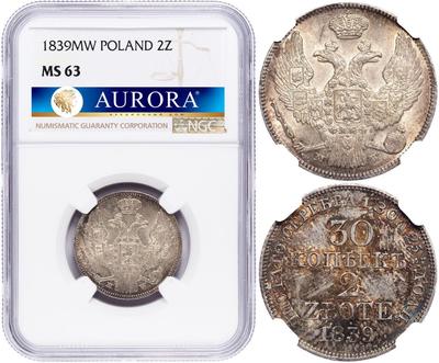 30 копеек - 2 злотых 1839 года