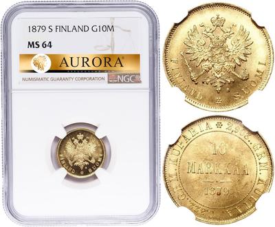 10 марок 1879 года S Для Финляндии