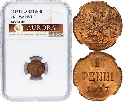 1 пенни 1917 года  Для Финляндии