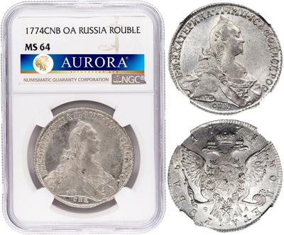 1 рубль 1774 года СПБ ТИ ФЛ