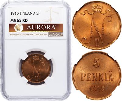 5 пенни 1915 года  Для Финляндии