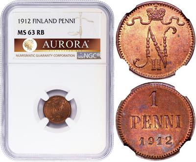 1 пенни 1912 года  Для Финляндии