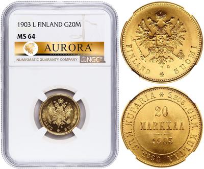 20 марок 1903 года L Для Финляндии