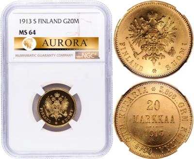 20 марок 1913 года S Для Финляндии