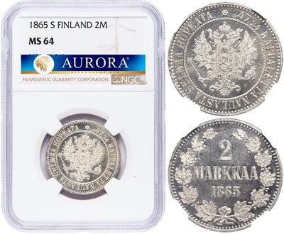 2 марки 1865 года S Для Финляндии