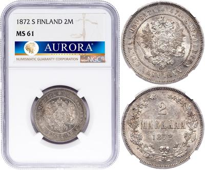2 марки 1872 года S Для Финляндии