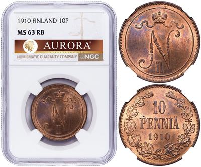 10 пенни 1910 года  Для Финляндии
