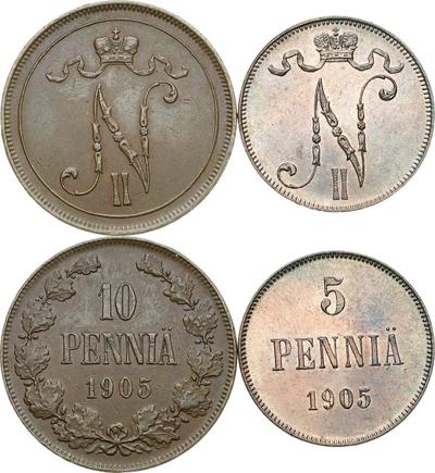 10 пенни 1905 года  Для Финляндии