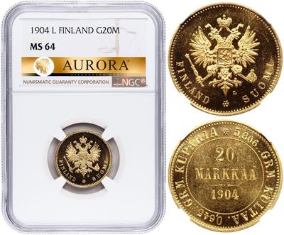 20 марок 1904 года L Для Финляндии