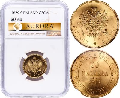 20 марок 1879 года S Для Финляндии