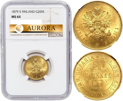 20 марок 1879 года S Для Финляндии