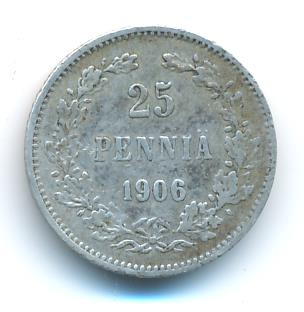 25 пенни 1906 года L Для Финляндии