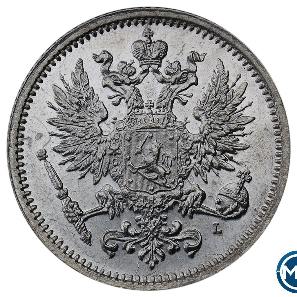50 пенни 1891 года L Для Финляндии
