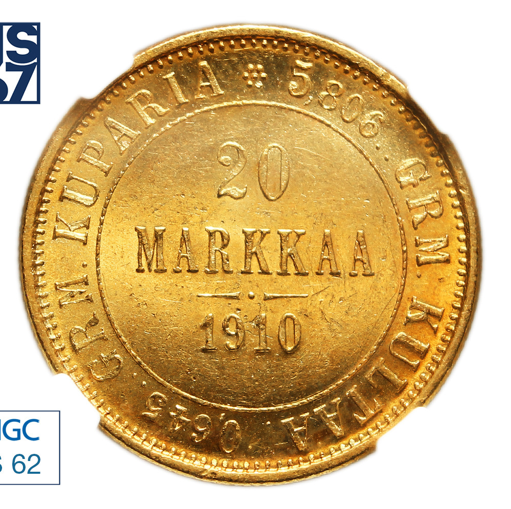 20 марок 1910 года L Для Финляндии