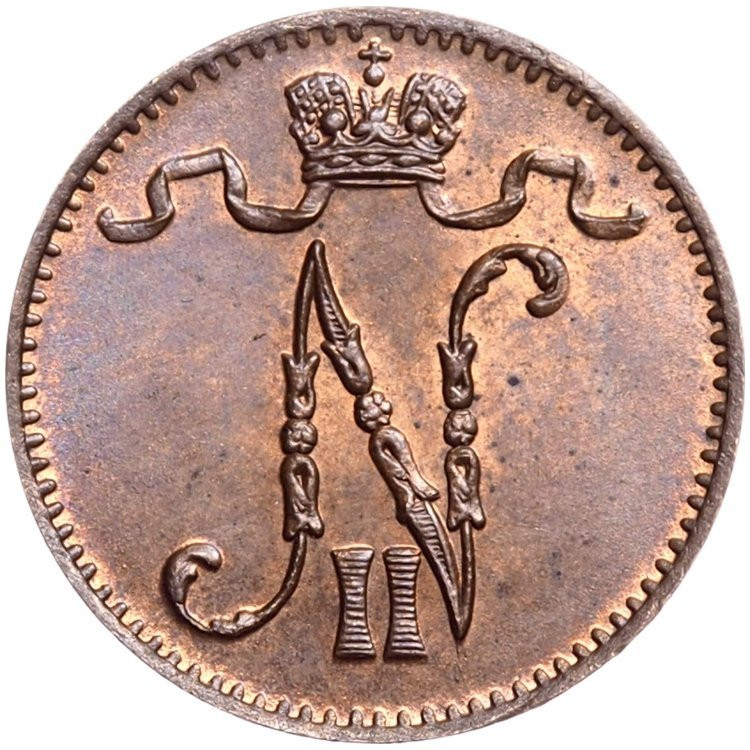 1 пенни 1904 года Для Финляндии