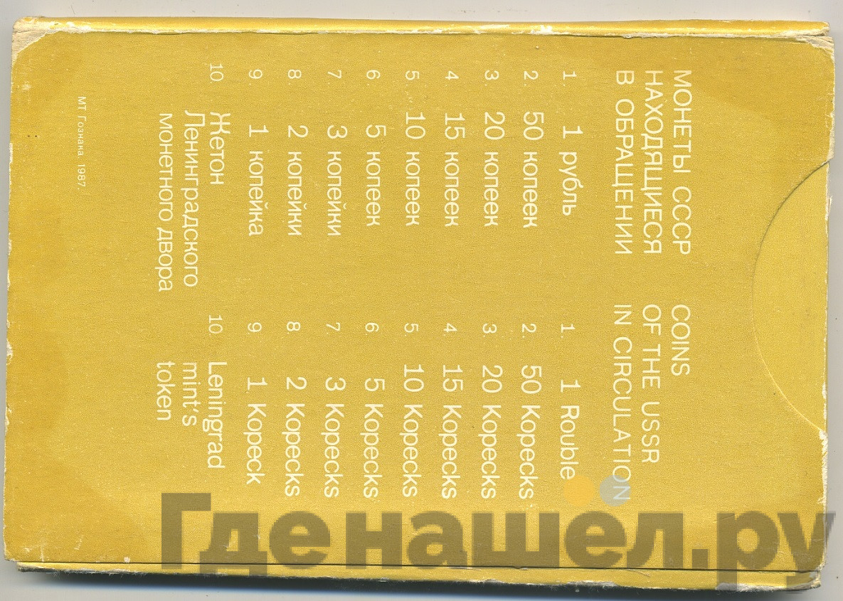 Годовой набор 1987 года ЛМД Госбанка СССР