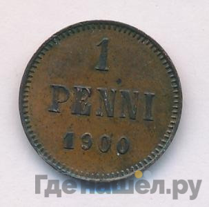 1 пенни 1900 года Для Финляндии