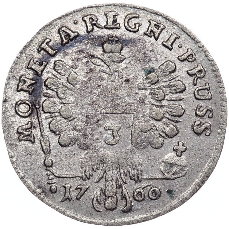 3 гроша 1760 года Для Пруссии