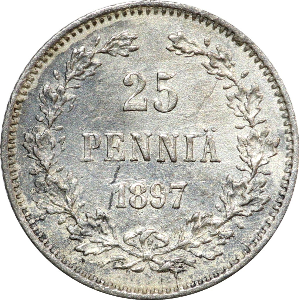 25 пенни 1897 года L Для Финляндии