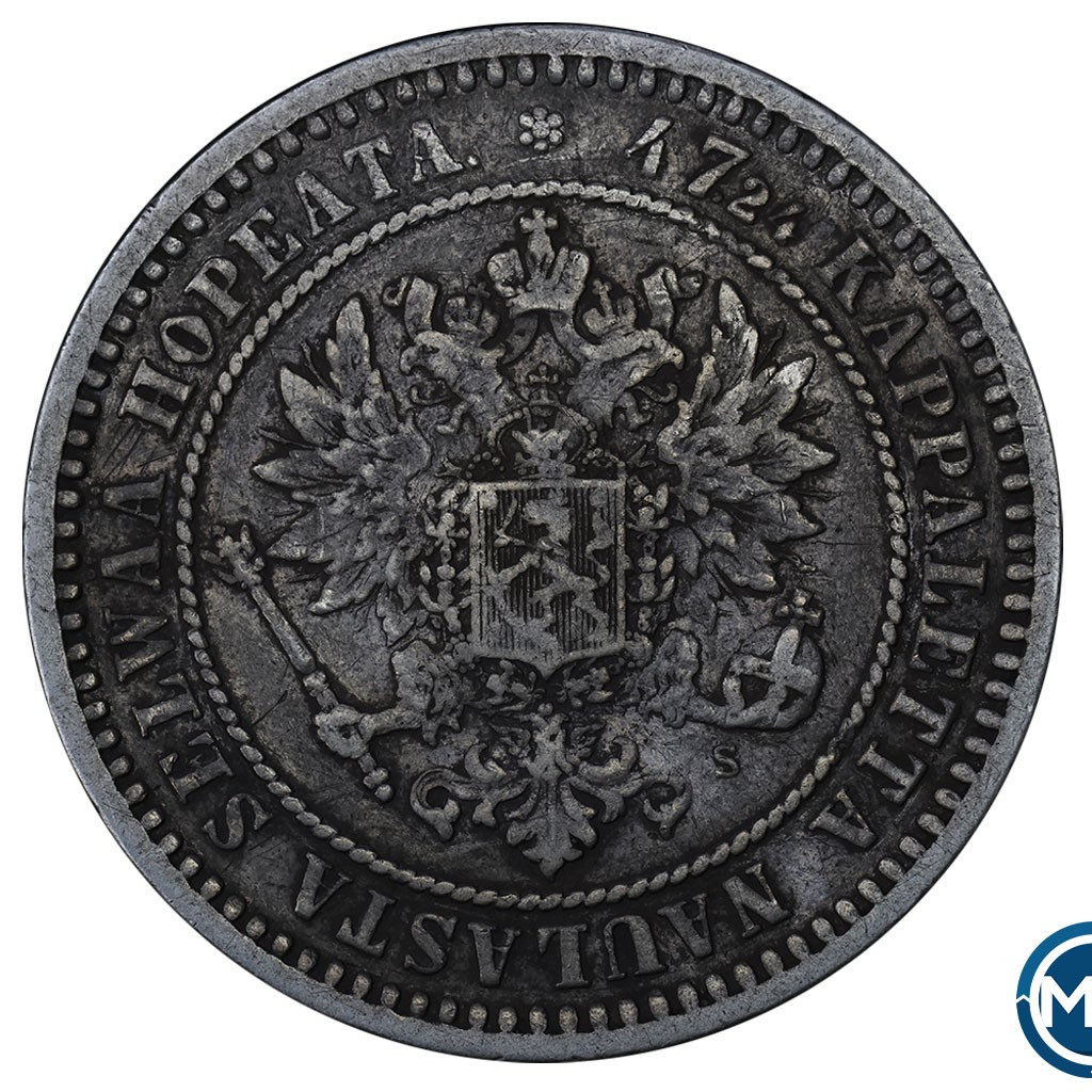 2 марки 1870 года S Для Финляндии